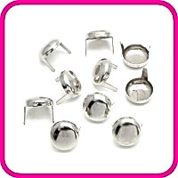 Пукля круглая серебристая d=12 мм